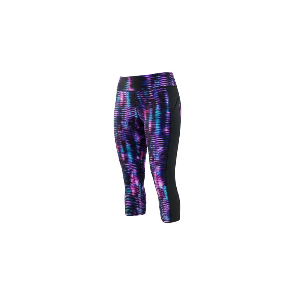 Xersion Capri Leggings Womens Medium Purple Blue Abstract Print Side Pocket
